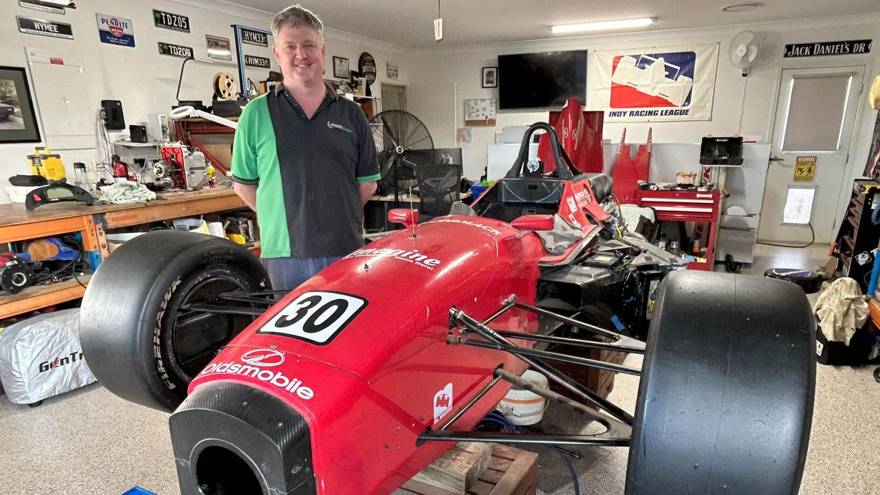 Mark Pickering has been rebuilding an iconic IndyCar that infamously competed in the Indy 500 in 1999. Photo: Contributed