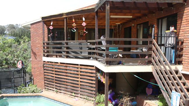 The balcony at the Balinga Ct home which collapsed and led to the death of two partygoers on December 16. 2017. File picture: David Crosling