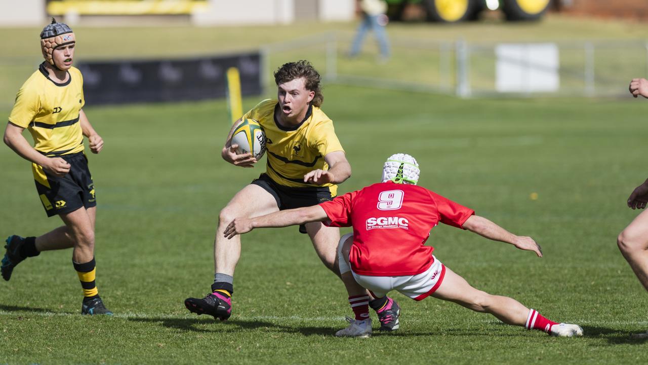 Carter Gleeson on the move for Goondiwindi Emus. Picture: Kevin Farmer