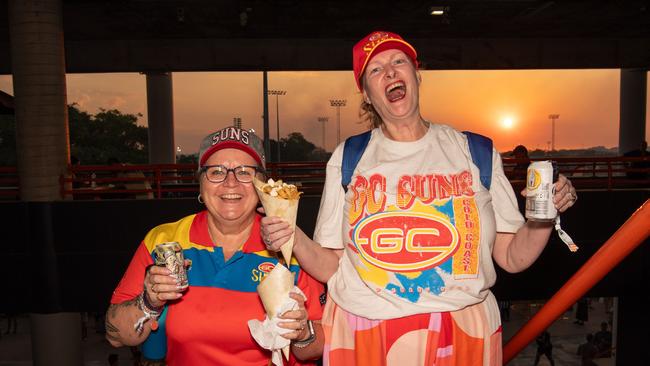 Fans at the 2024 AFL match between Gold Coast Suns and North Melbourne at TIO Stadium. Picture: Pema Tamang Pakhrin