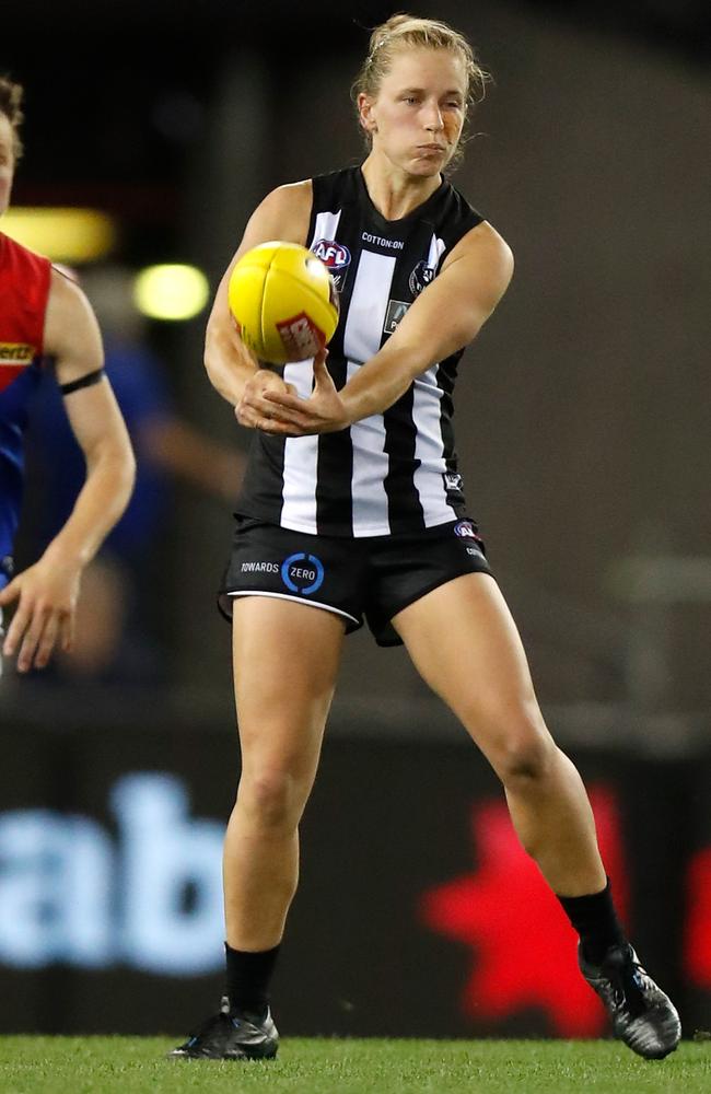 Is Magpie gun Jaimee Lambert the closest we have to Crows superstar Erin Phillips? Picture: AFL Photos via Getty Images