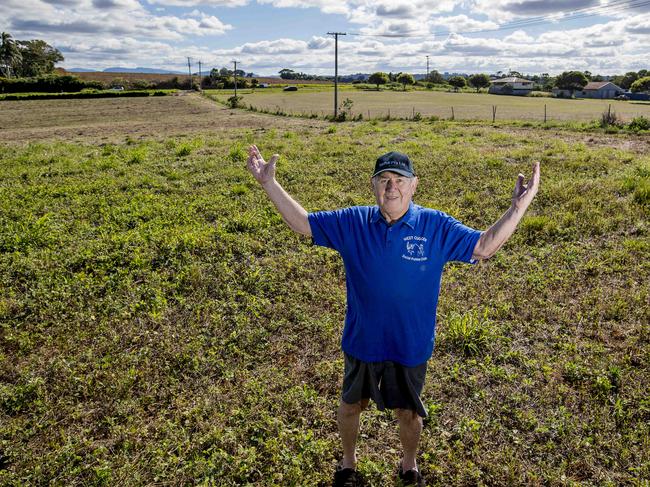 Alan McIntosh is sick of watching the debate about the Tweed hospital site rage on. He has decided to step in and offer up his property in Cudgen for development instead ... FOR FREE. Picture: Jerad Williams