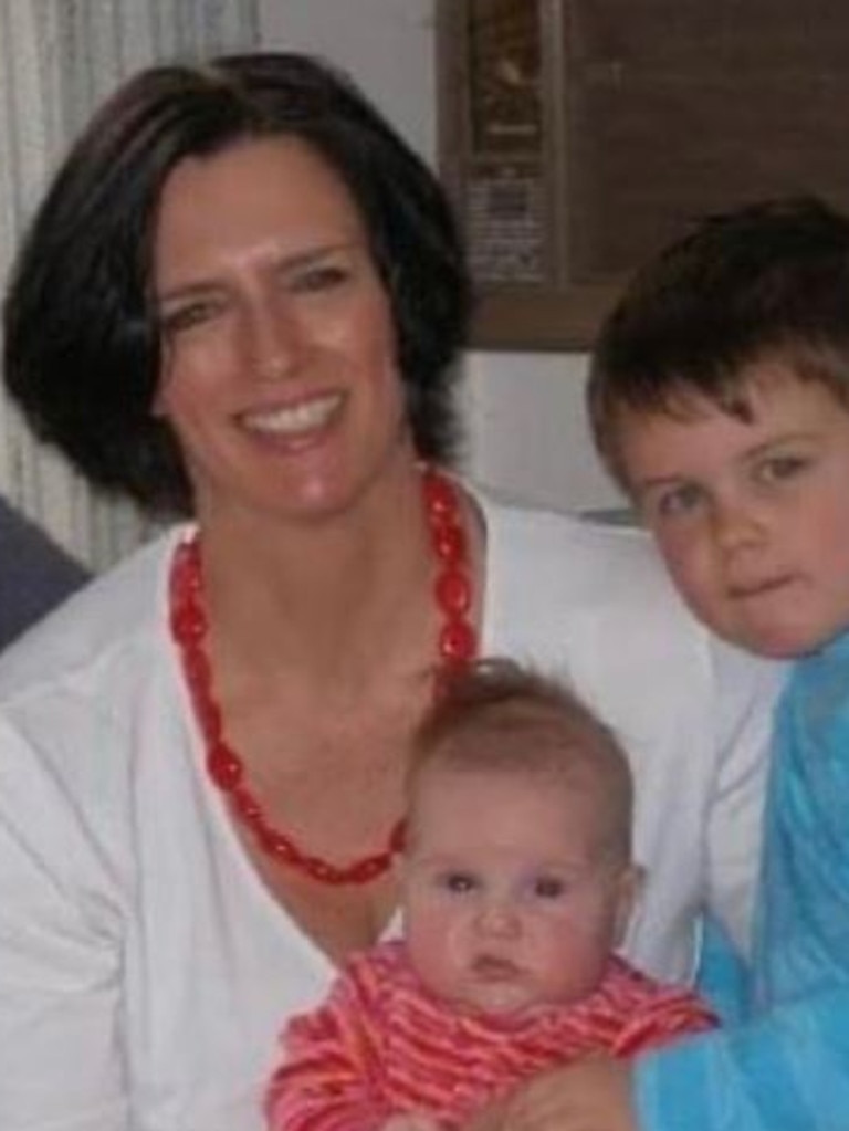 Ms Ellis 16 years ago with her children. Picture: Supplied