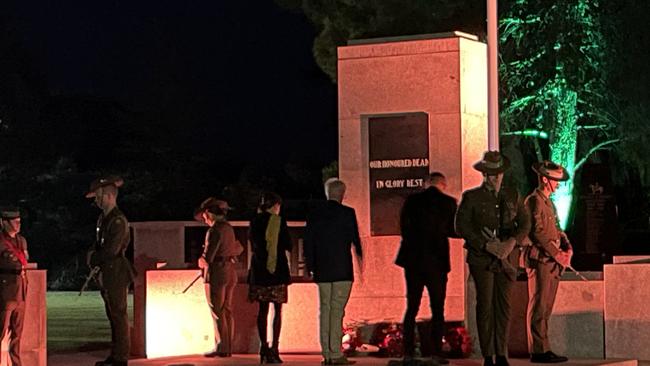 Crowds gathered at Henderson Park in Mildura to commemorate Anzac Day.