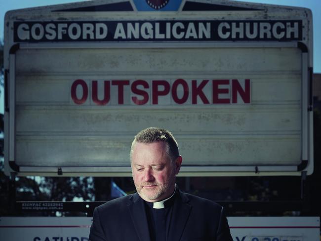 TWAM-20180901 EMBARGO FOR TWAM 1 SEP 2018NO REUSE WITHOUT PERMISSION FEE APPLIESFather Rod Bower outside his chuirch in Gosford Pic : Nick Cubbin