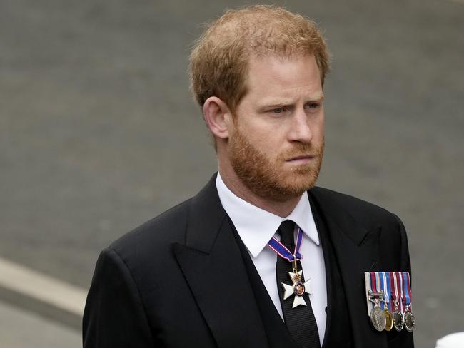 Prince Harry arrives at Westminster Abbey. Picture: Getty Images