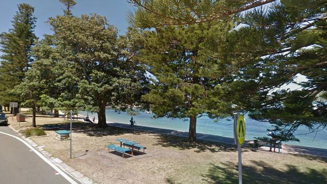 East Esplanade Reserve in Manly where there is a “pop up pub” problem. Picture: Google Maps.