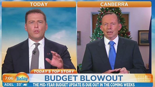 ‘No one is buying what you are selling’  ... Tony Abbott confronts the tough questions from Karl Stefanovic.