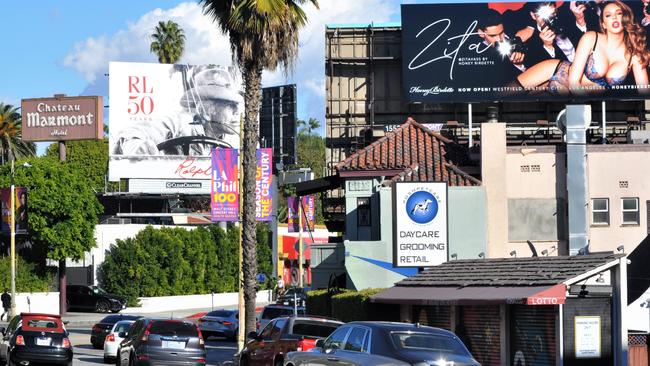 A Honey Birdette billboard in West Hollywood.