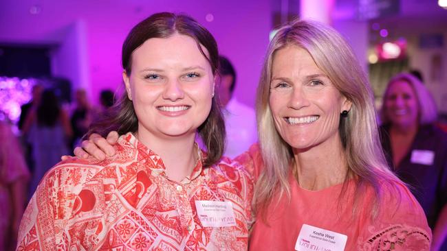Madison Harding and Kesha West at the Gold Coast Bulletin Women of the Year Awards 2024 launch at Gold Coast Convention and Exhibition Centre. Picture, Portia Large.