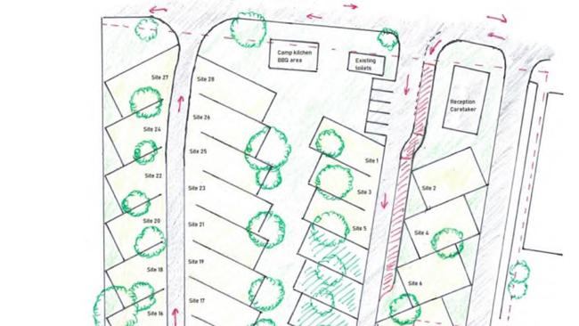 Burrum Heads master plan for the tourist caravan park redevelopment. Photo: Contributed.