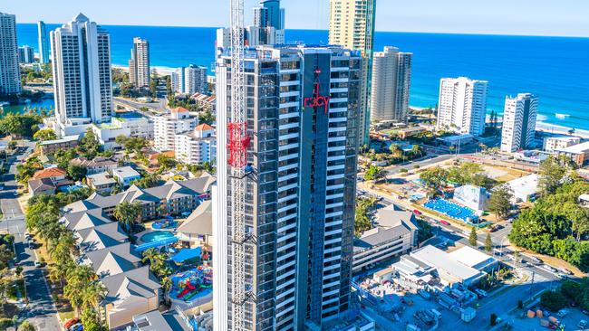 Aerial images of Ruby tower 1 when it was under construction.