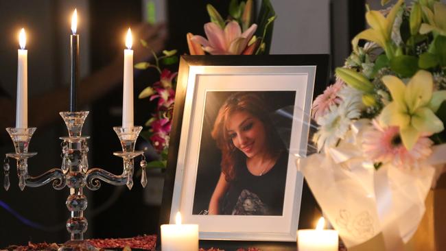 A photograph of Leila Alavi at her memorial service. Picture: Bob Barker.