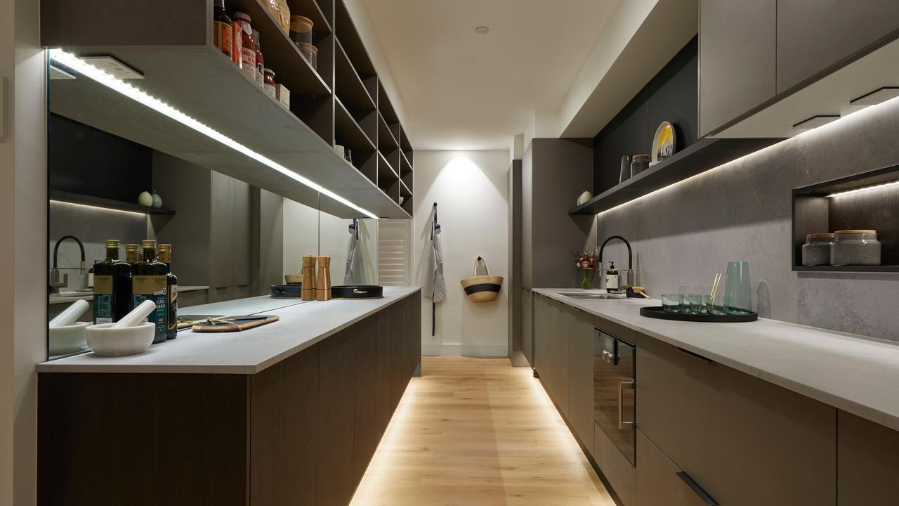 Kerrie and Spence’s kitchen and butler’s pantry won the kitchen week prize on The Block. Picture: supplied.