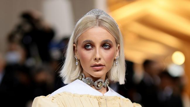 Affiliations with Vogue have facilitated Emma Chamberlain’s move from internet personality to bona fide celebrity. Picture: Dimitrios Kambouris/Getty Images for The Met Museum/Vogue.