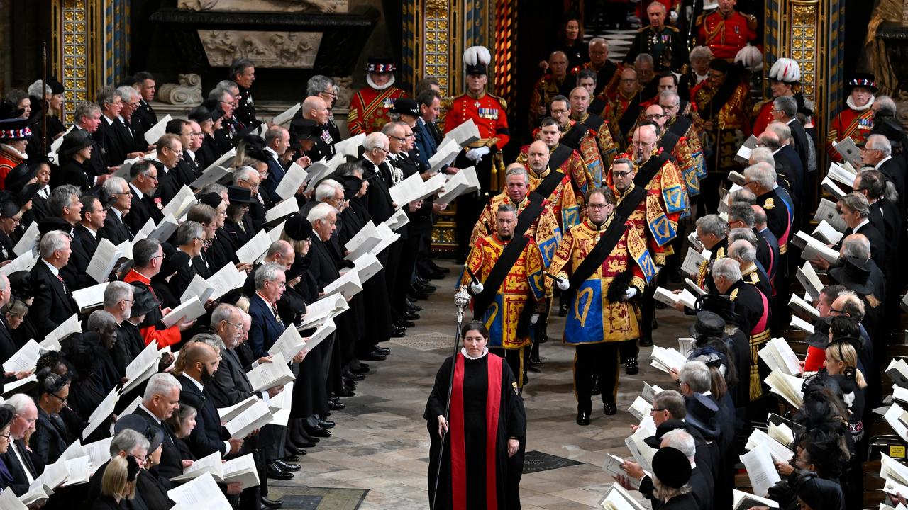 A general view inside Westminster Abbey ahead of the State Funeral of Queen Elizabeth II.