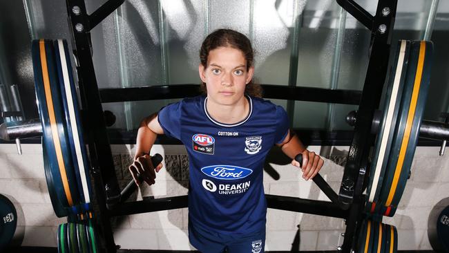 Geelong No.1 draft pick Nina Morrison has been dealt a cruel blow following a stunning debut. Picture: Peter Ristevski