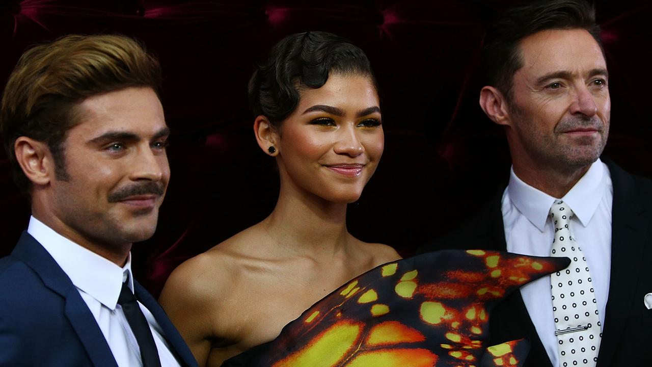 Zac Efron, Zendaya and Hugh Jackman attend the Australian premiere of The Greatest Showman at The Star on December 20, 2017. Picture: Getty Images