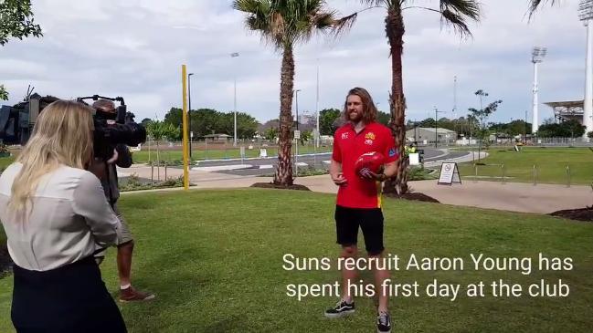 New Suns recruit Aaron Young tours Gold Coast facilities