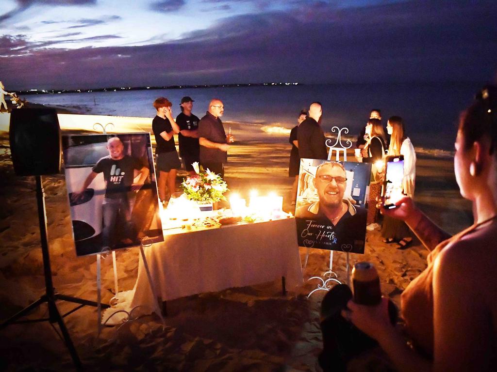 A vigil has been held on Torquay Beach for slain Hervey Bay Uber driver Scott Cabrie. Picture: Patrick Woods.