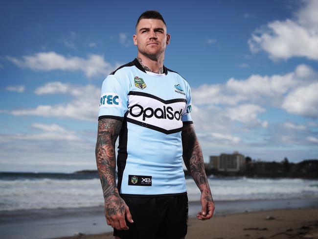 Cronulla teammates have praised Josh Dugan’s leadership. Picture: Phil Hillyard