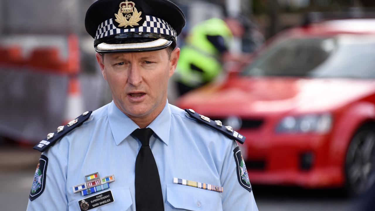 Chief Superintendent Mark Wheeler at the Griffith St, Coolangatta checkpoint. Picture: STEVE HOLLAND