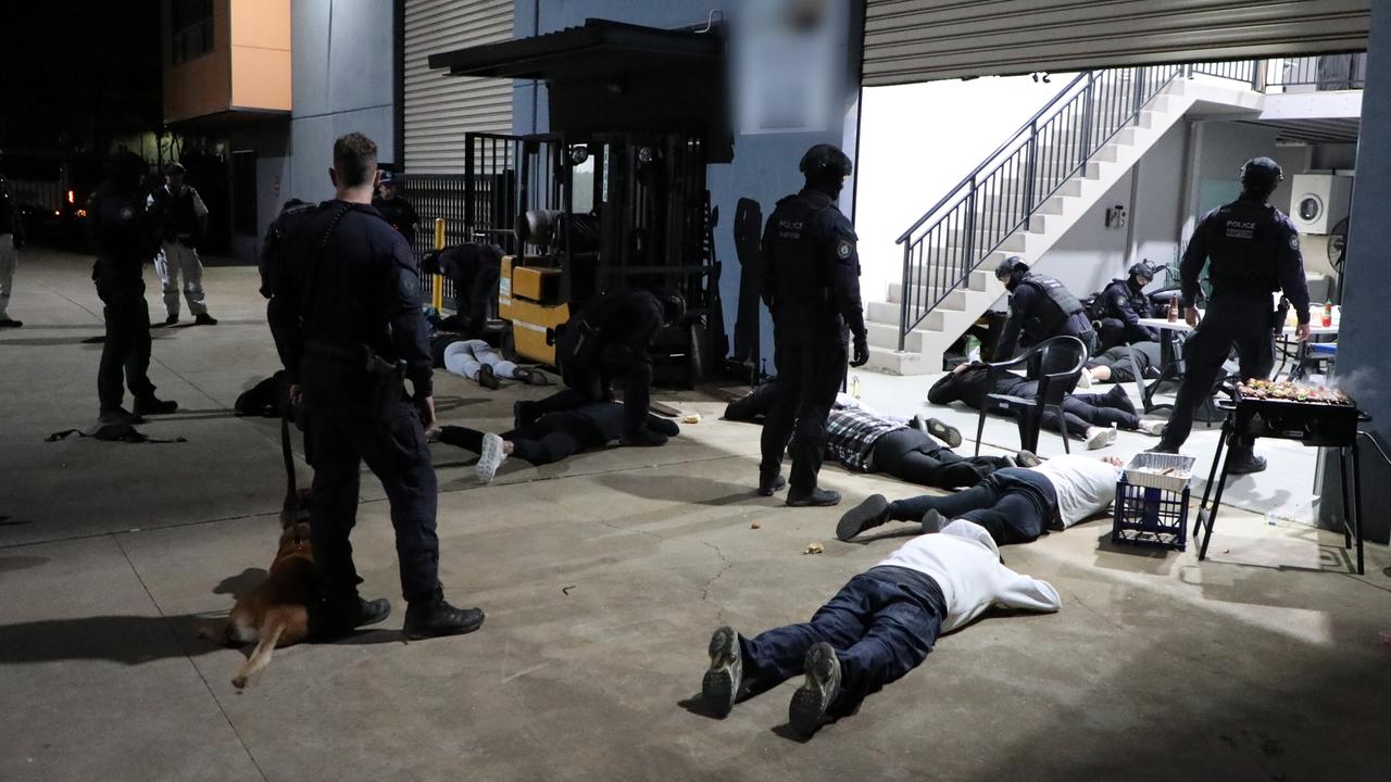 During the search, police located 12 individuals allegedly identified as members and associates of the Nomads OMCG gathered at the premises. Officers located and seized ledgers, a quantity of cash, alcohol, and unlicensed bar equipment.