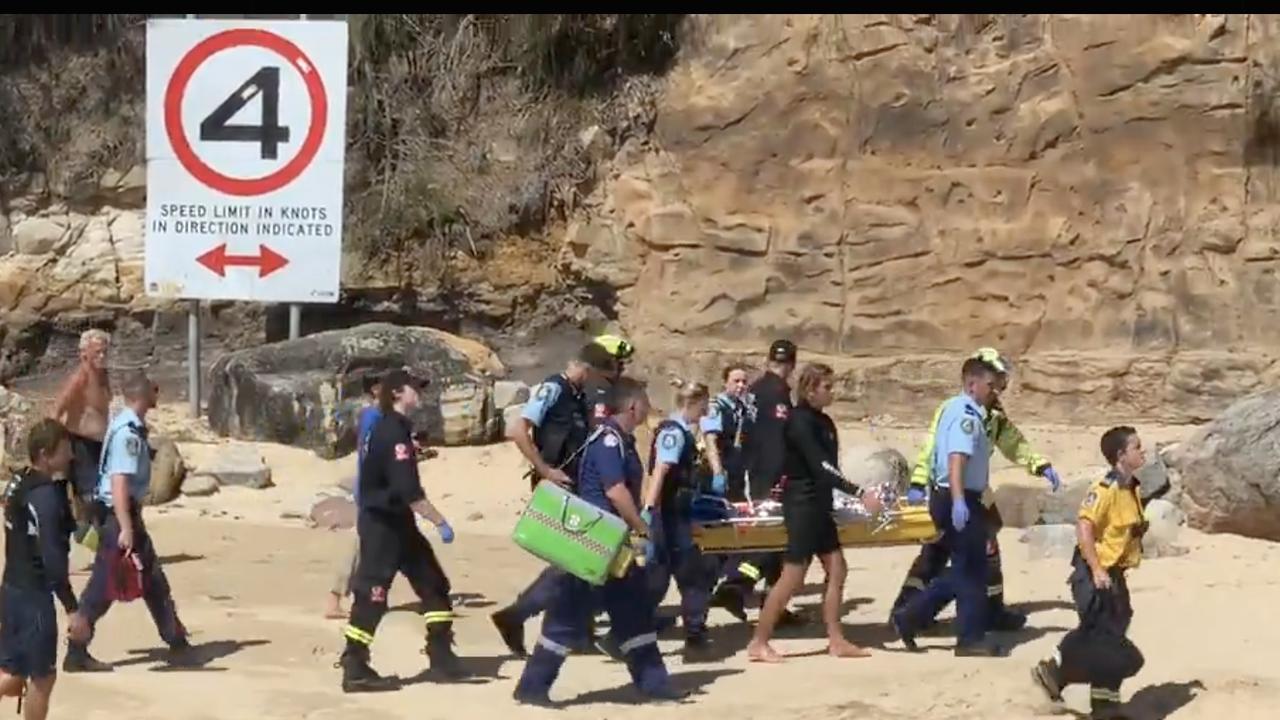 A woman has been flown to St George Hospital after being bitten by a shark at Gunyah Beach, near Bundeena, in Port Hacking, NSW. Image: X