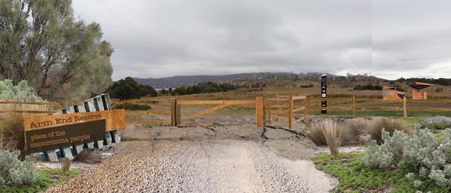 An artist’s impressions of a new entry to the site acknowledging traditional owners. Picture: SUPPLIED