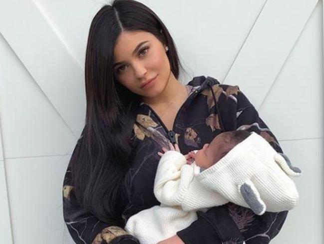 Kylie Jenner with her baby girl Stormi. Picture: Instagram