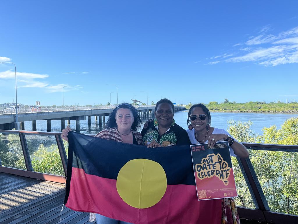 Auntie Deb Clark, Auntie Fiona Mann-Bobongie and Auntie Zelda Quakawoot from the Survival Day Working Group