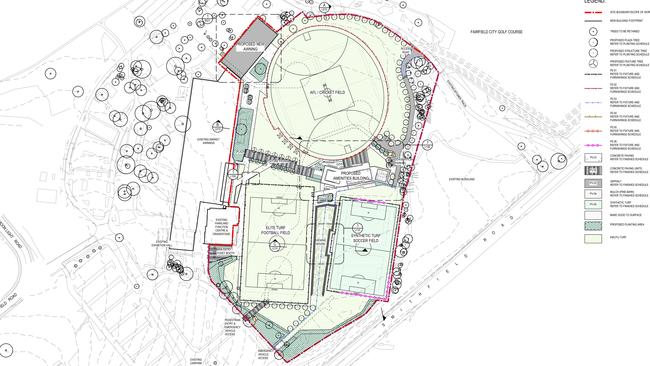 Proposed site plan for the redeveloped Fairfield Showground.