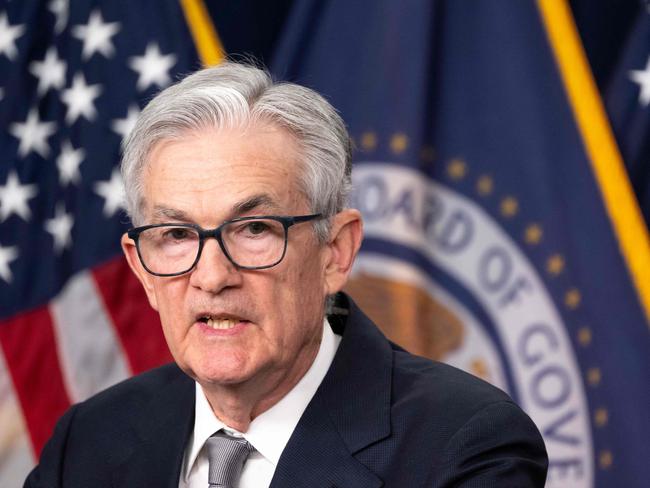 US Federal Reserve Board Chairman Jerome Powell speaks during a news conference after a Federal Open Market Committee meeting at the Federal Reserve in Washington, DC, on November 1, 2023. The Federal Reserve voted on November 1, 2023, to hold interest rates at a 22-year high for the second straight meeting, as it moves to slow stubborn inflation without damaging the strong economy. The decision to keep its benchmark lending rate between 5.25 percent and 5.50 percent gives policymakers time to "assess additional information and its implications for monetary policy," the central bank said in a statement. (Photo by SAUL LOEB / AFP)