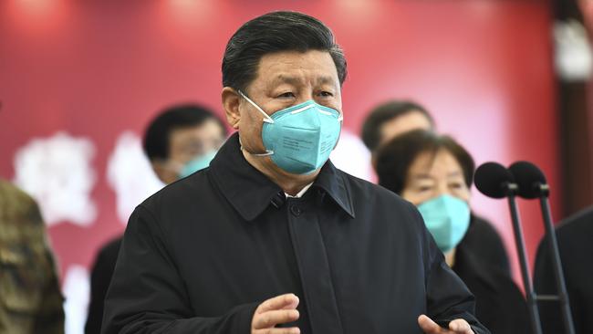 The Chinese coronavirus cover-up reportedly goes as high as President Xi Jinping. Picture AP.