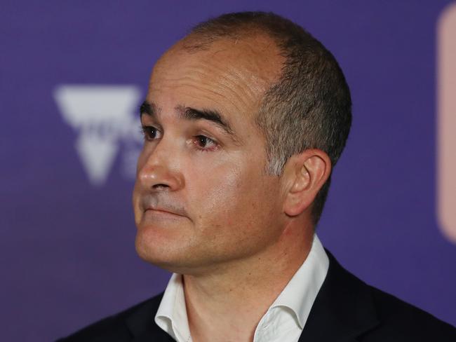 Education Minister James Merlino announced the vaccine mandate for teachers and school staff in September. Picture: NCA NewsWire / David Crosling