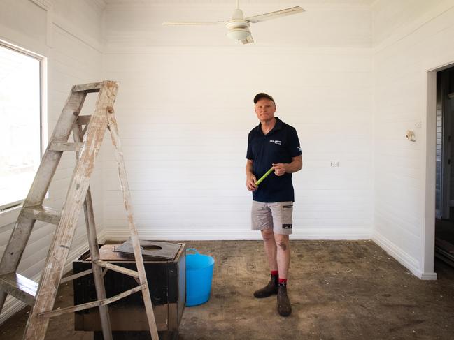 Councillor and real estate agent Andrew Gordon, has bought a house in South Lismore, that was damaged in the flood in February, to fix up and rent out. Picture: Elise Derwin