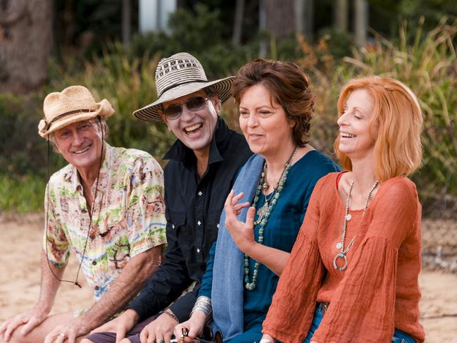 Bryan Brown, Richard E Grant, Greta Scacchi and Heather Mitchell in Palm Beach.