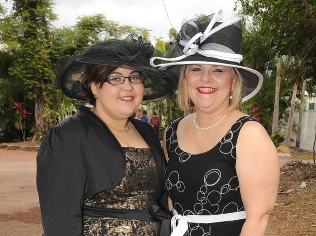 EYE Christina and Anna Harrebomee at the 2011 Townsville Ladies Day races held at the Cluden Race Track