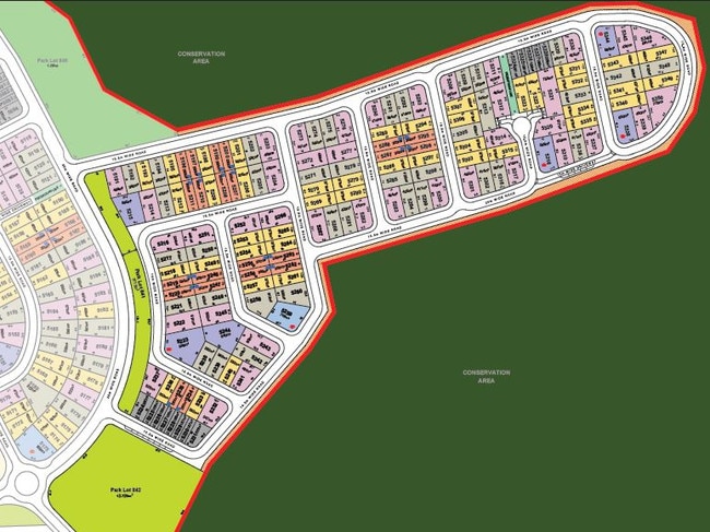 The aerial image of proposed Everleigh plan in Greenbank.