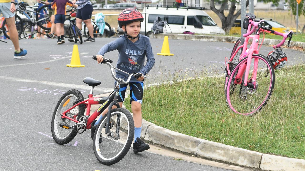 There were five age groups for juniors in the Rockhampton Triathlon. Photo: Jann Houley