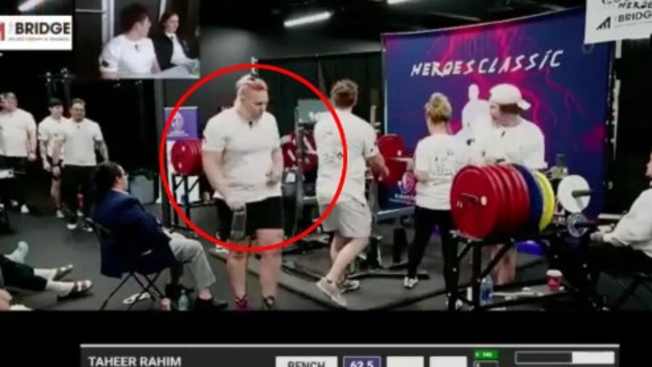 400 pound man who identifies as and competes as a woman insults women's  powerlifting. You can't make this up.