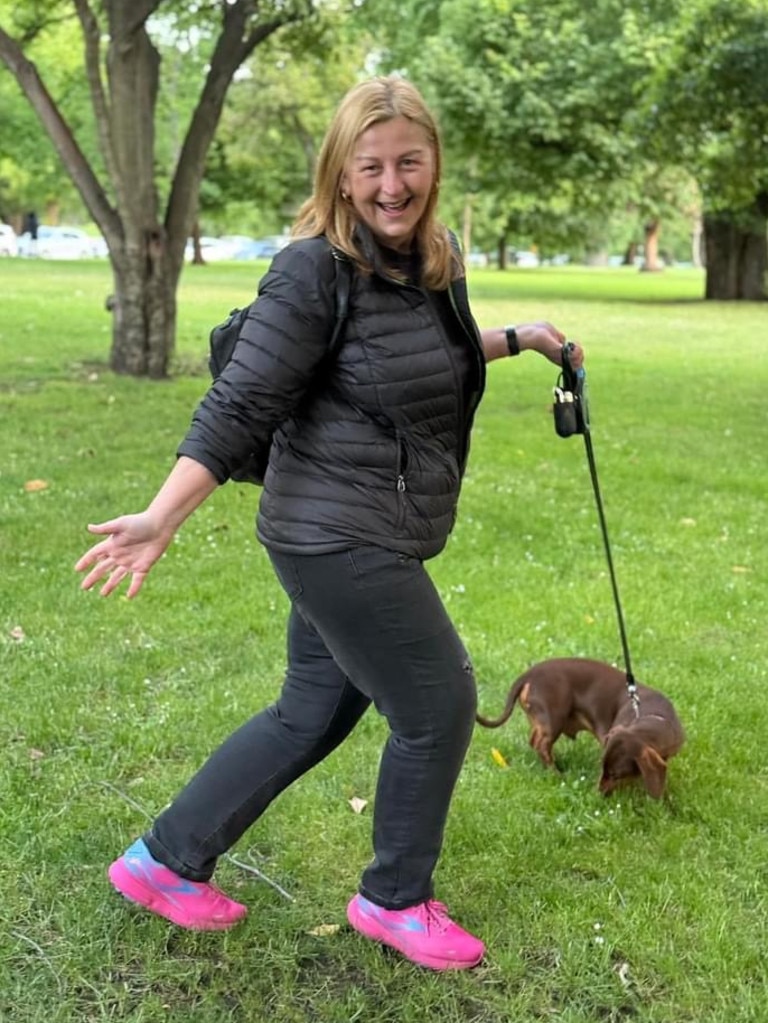 Liz Porter with her dog Elliot.