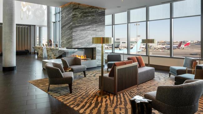 The lobby of Grand Hyatt at San Francisco International Airport.