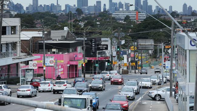 Commuter traffic returns to Parramatta Road at Concord. Picture: Richard Dobson.