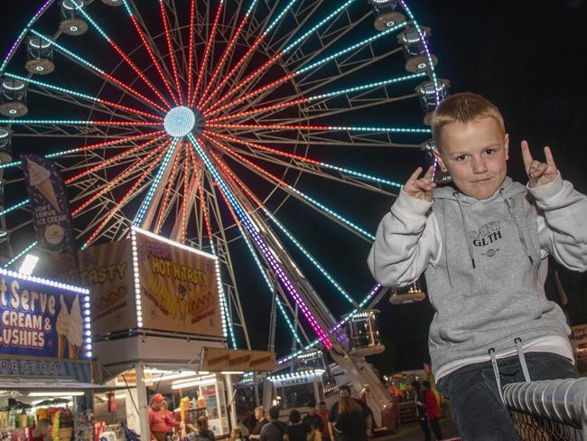 Kilton Scott having the best time at the 2024 Mildura Show. Picture: Noel Fisher