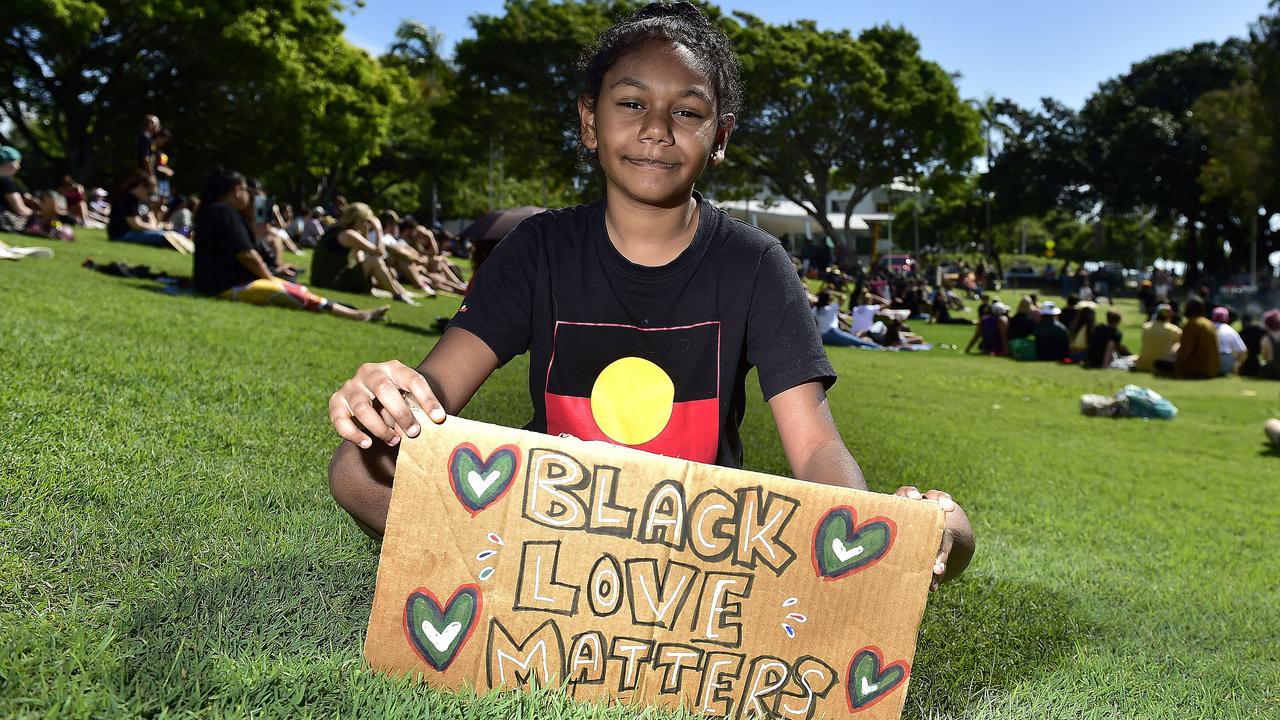 Eleven year old armani mooka speaks about racism at school at black lives  matter rally townsville | Townsville Bulletin