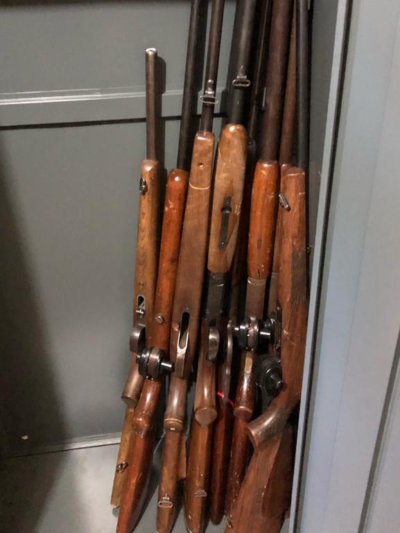 Some of the 15 long-arm firearms that were seized. Picture: ABF