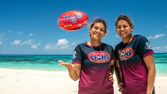 Laquoiya (left) and Litonya Cockatoo-Motlap from the Cairns City Lions. Picture: Russell Freeman