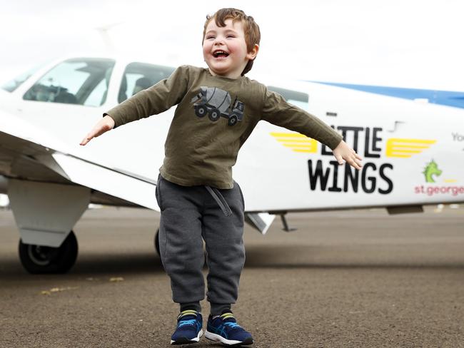 Little Darcy Carey, 3, is giving his bone marrow to his younger brother. Picture: Sam Ruttyn