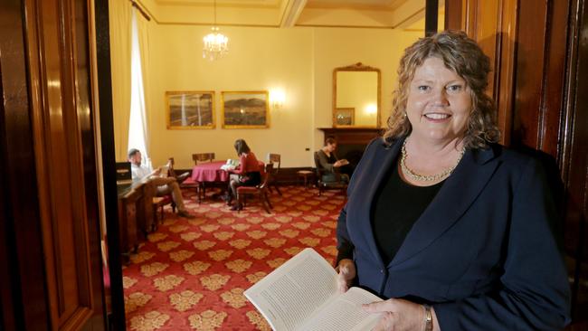 Hobart Lord Mayor Anna Reynolds is opening up a private room at Town Hall as a public reading room. Picture: PATRICK GEE